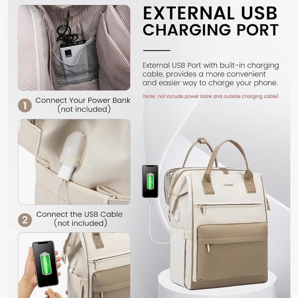 Cream and Tan Baby Bag - Picture 5 of 6